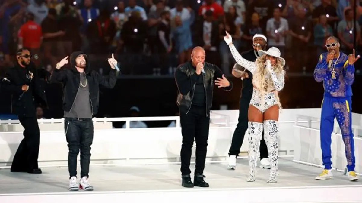 Eminem y los Jordan que usó durante el medio tiempo del Super Bowl